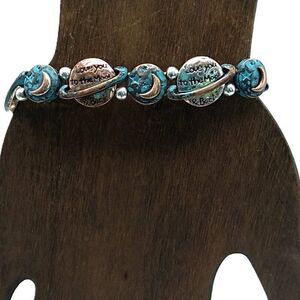Love You To The Moon & Back Celestial Stretch Disc Bracelet